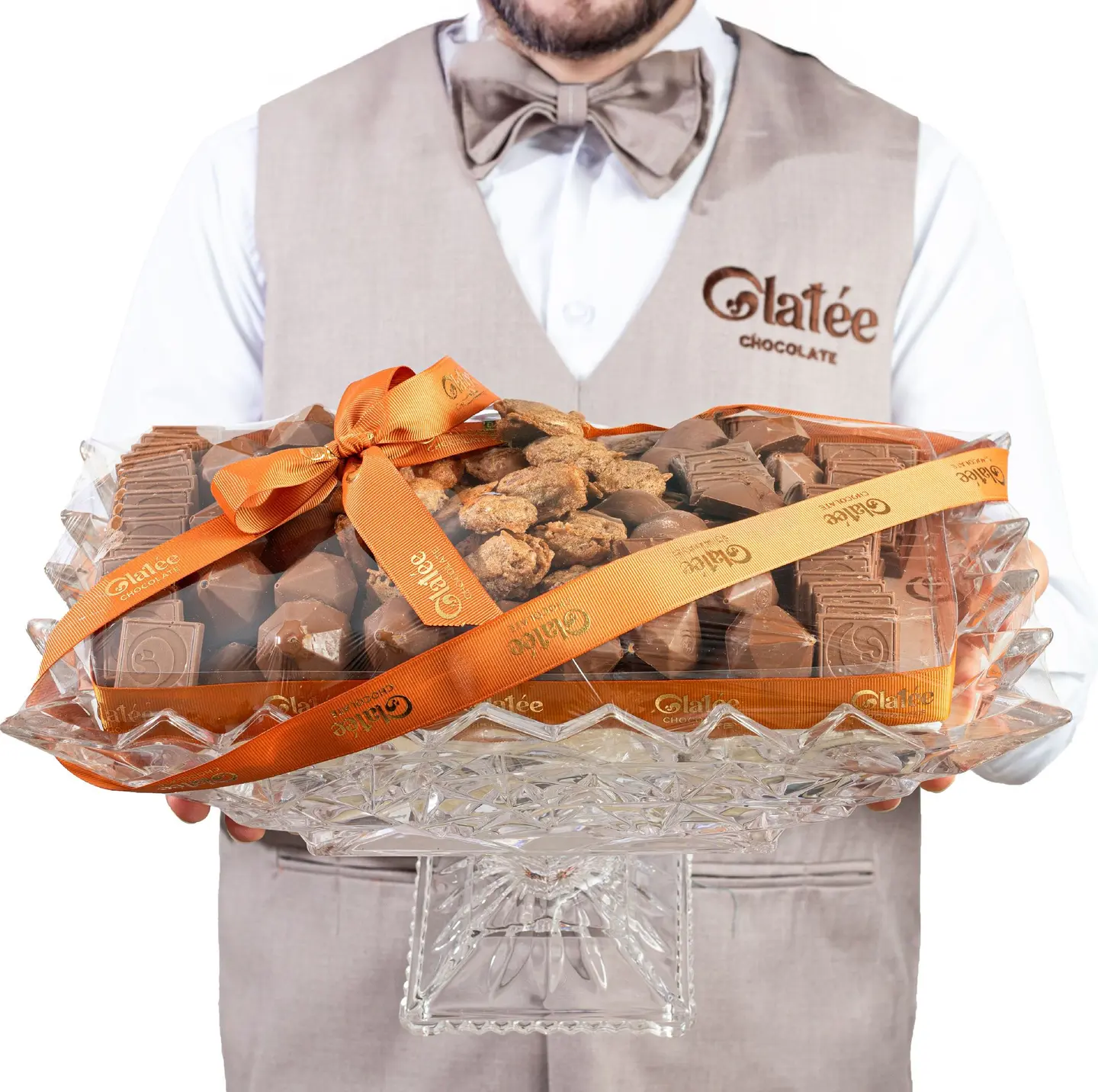 Luxury Crystal Tray Of Chocolate