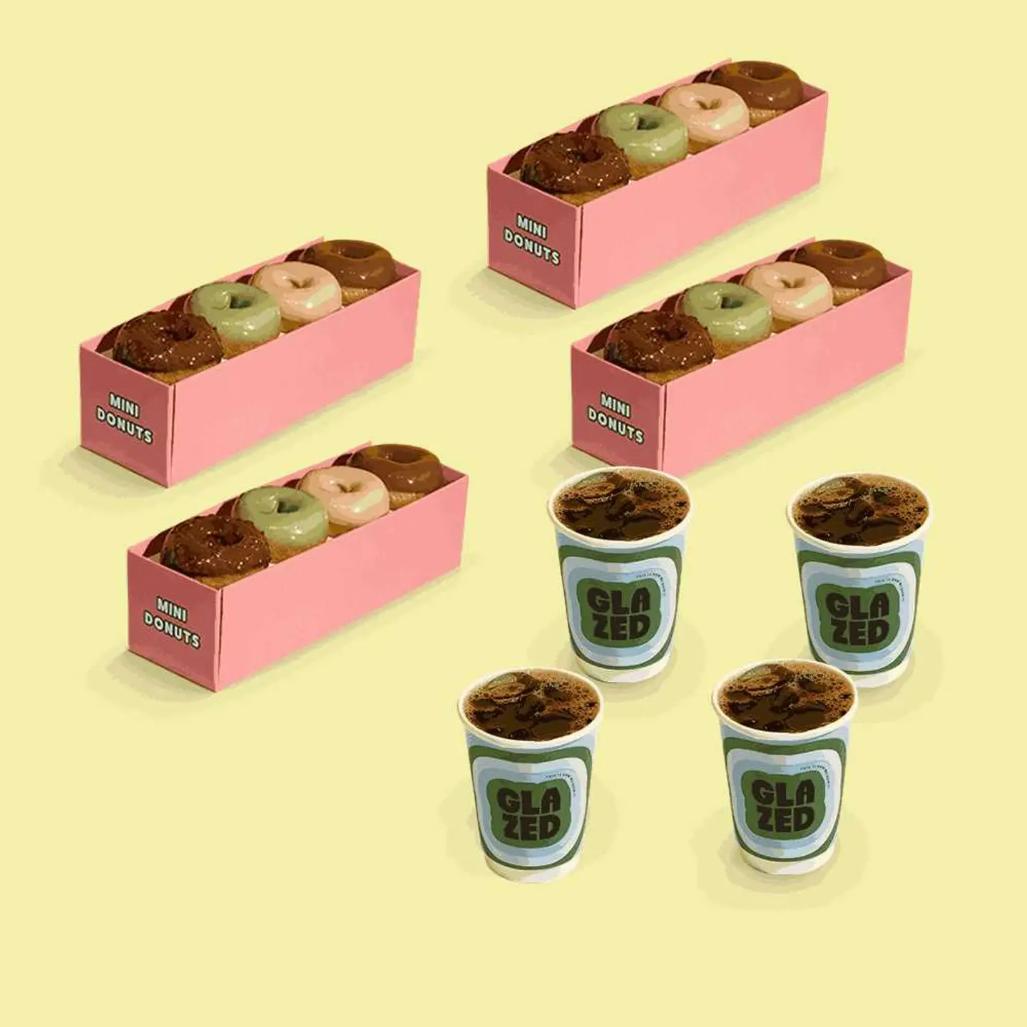 4 Boxes Of 4 Piece With 4 Coffee Of The Day L