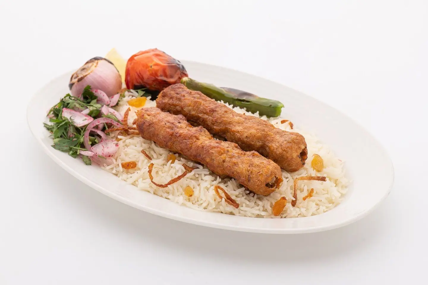 Chicken Reshmi Kabab W/Rice