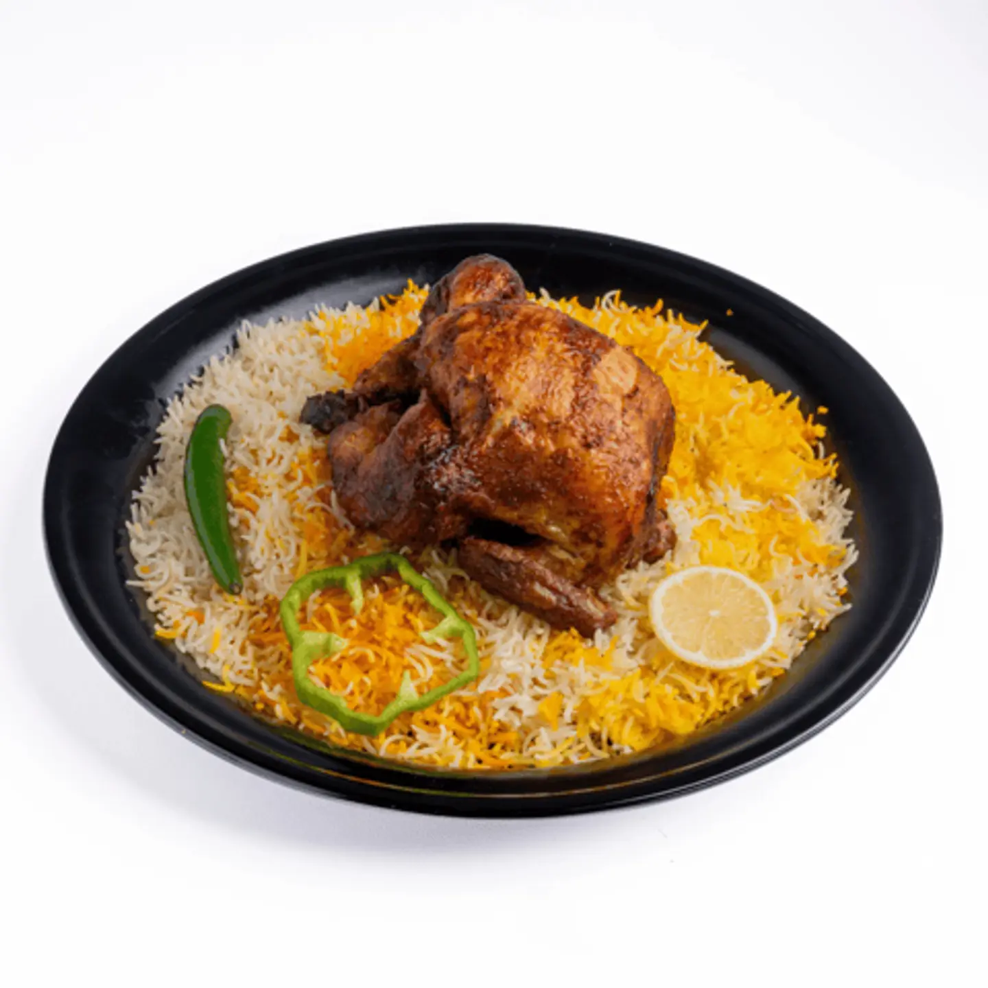 نص دجاج شواية مع الرز