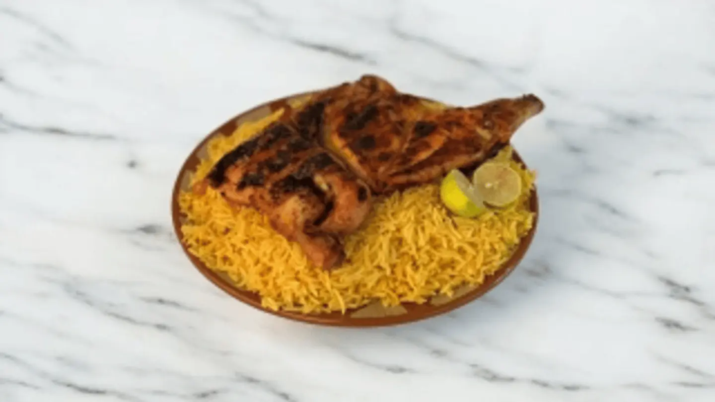 حبة دجاج مظبي مع الرز