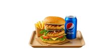 Double Grilled Chicken Burger Meal