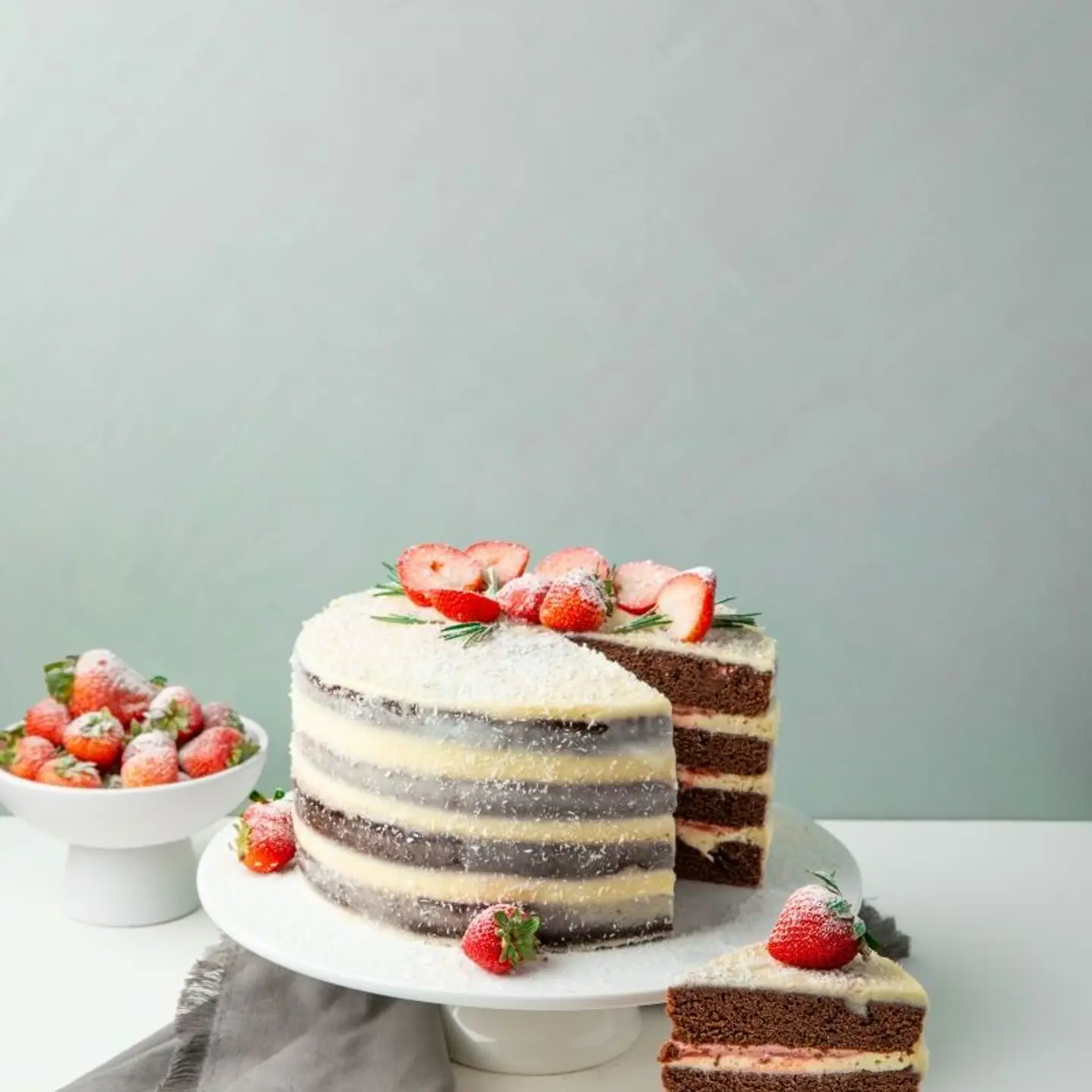 Strawberry Cake Slice