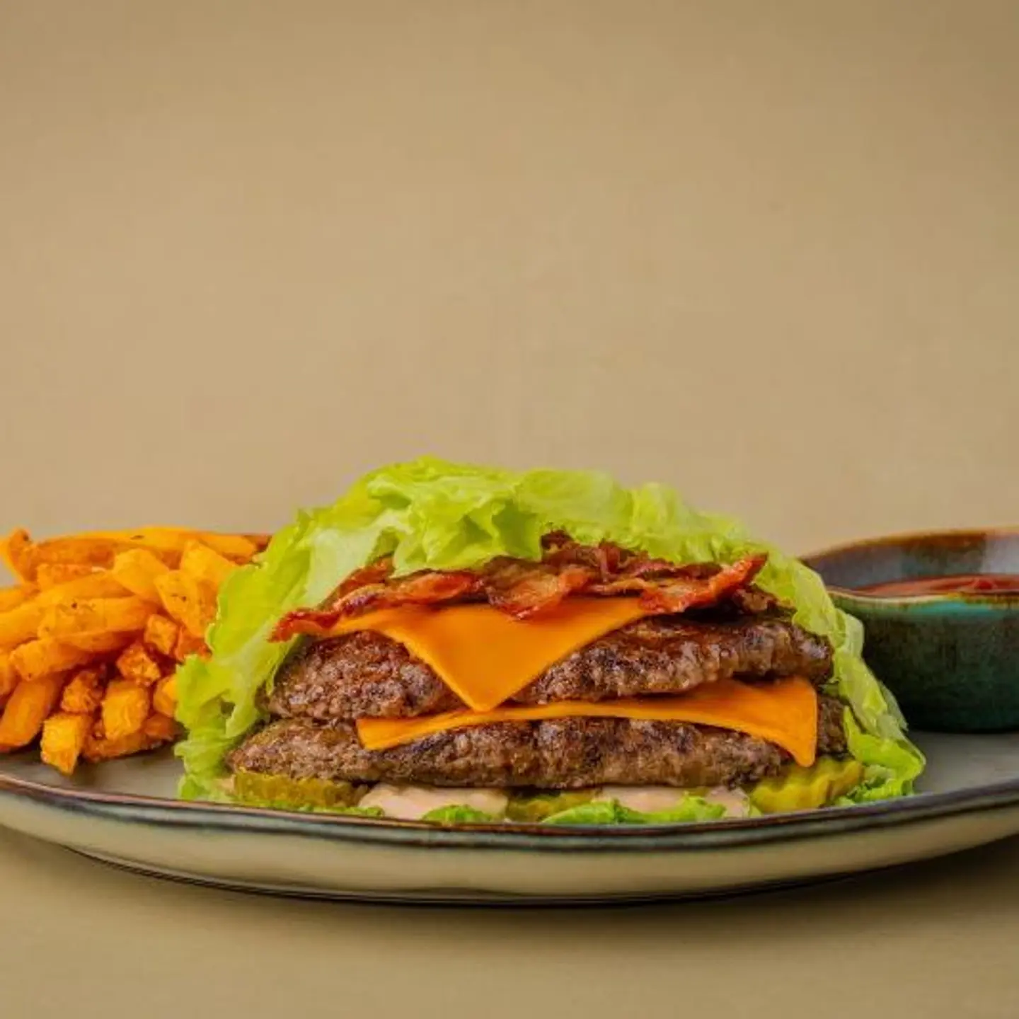 No Bun Bacon Double Smash