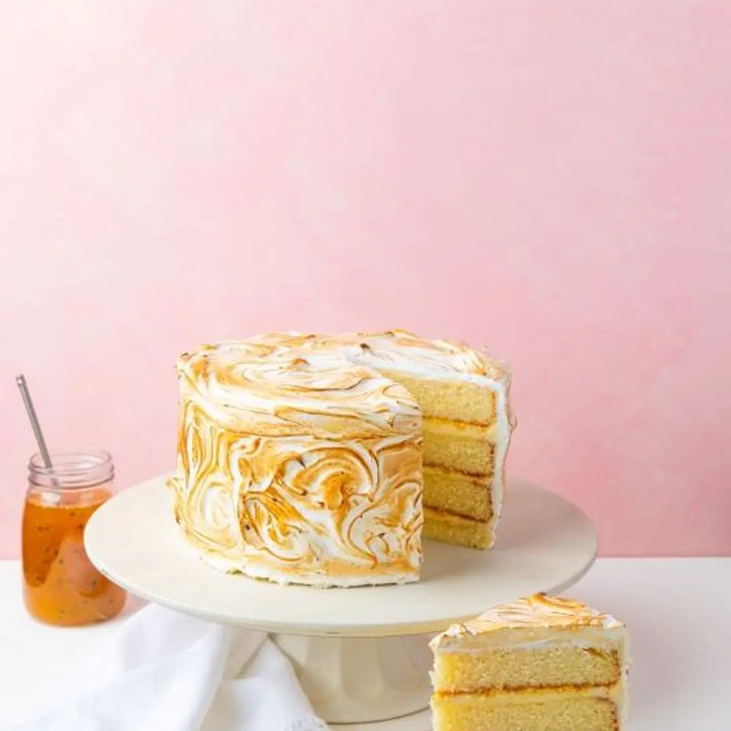Passion Fruit Meringue Cake