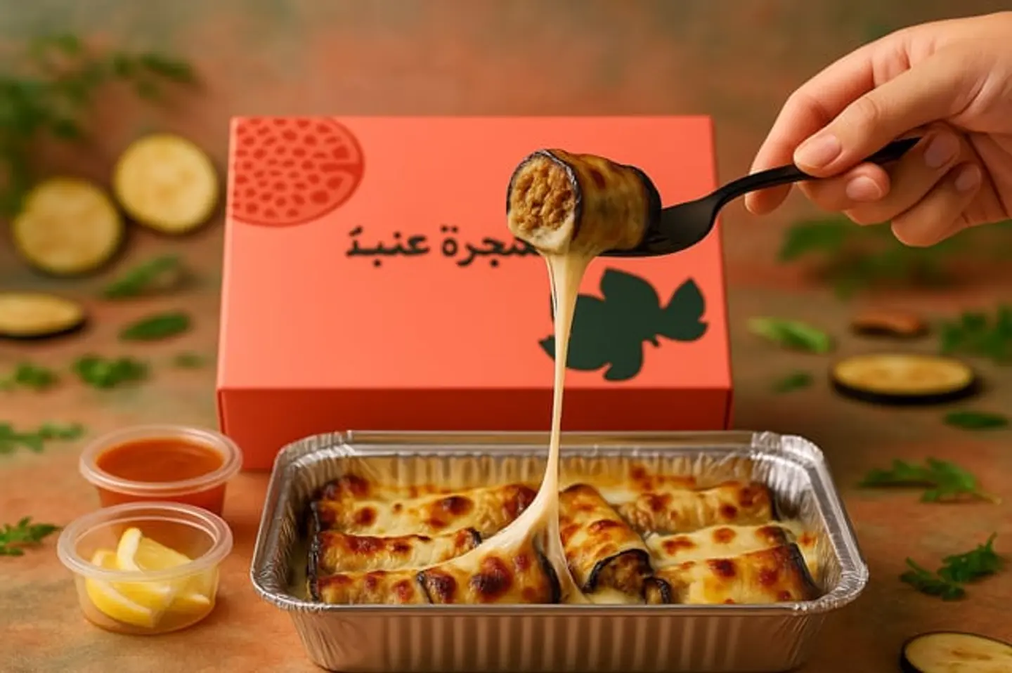 رولات باذنجان دجاج