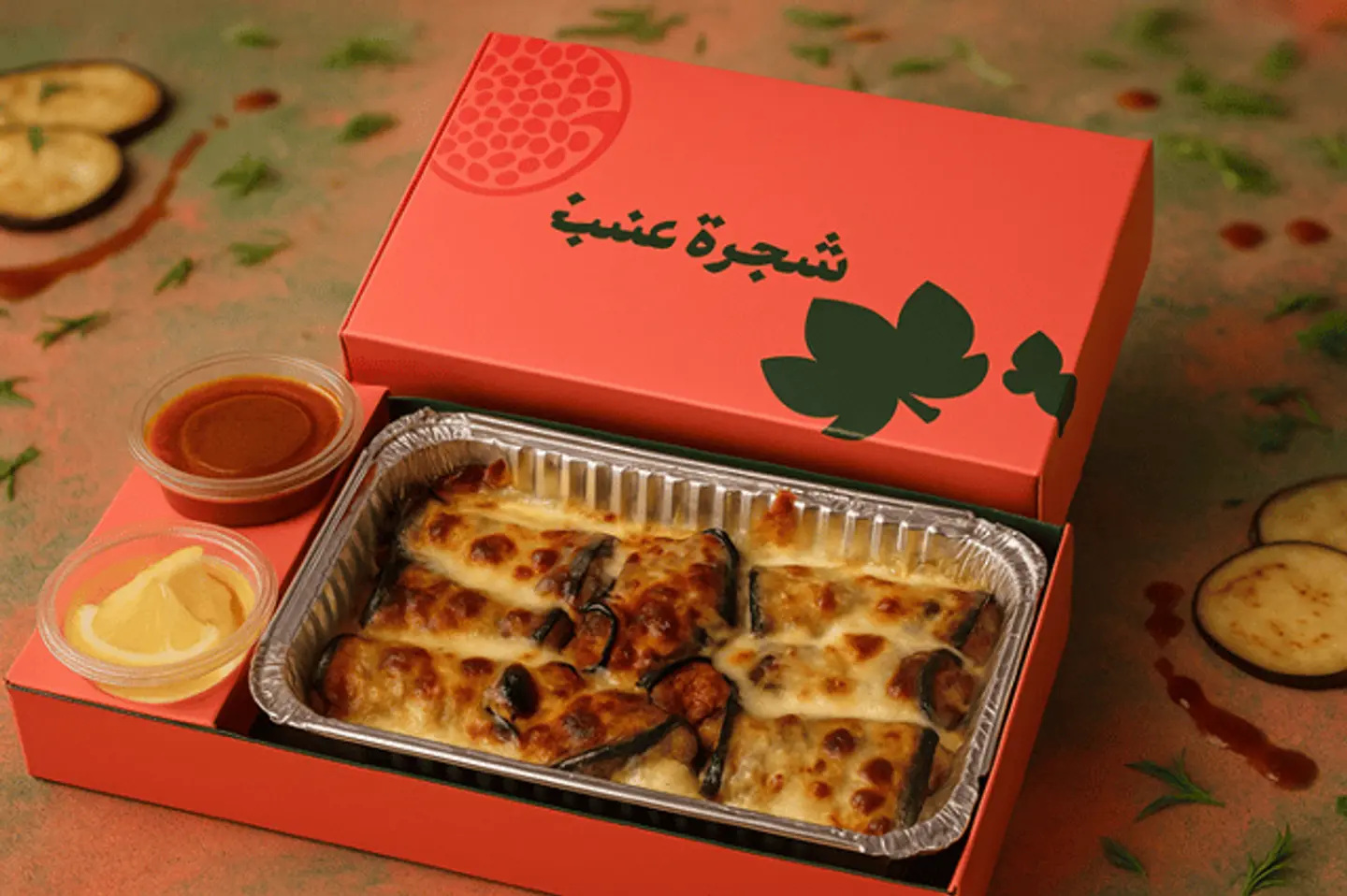 رولات باذنجان لحم