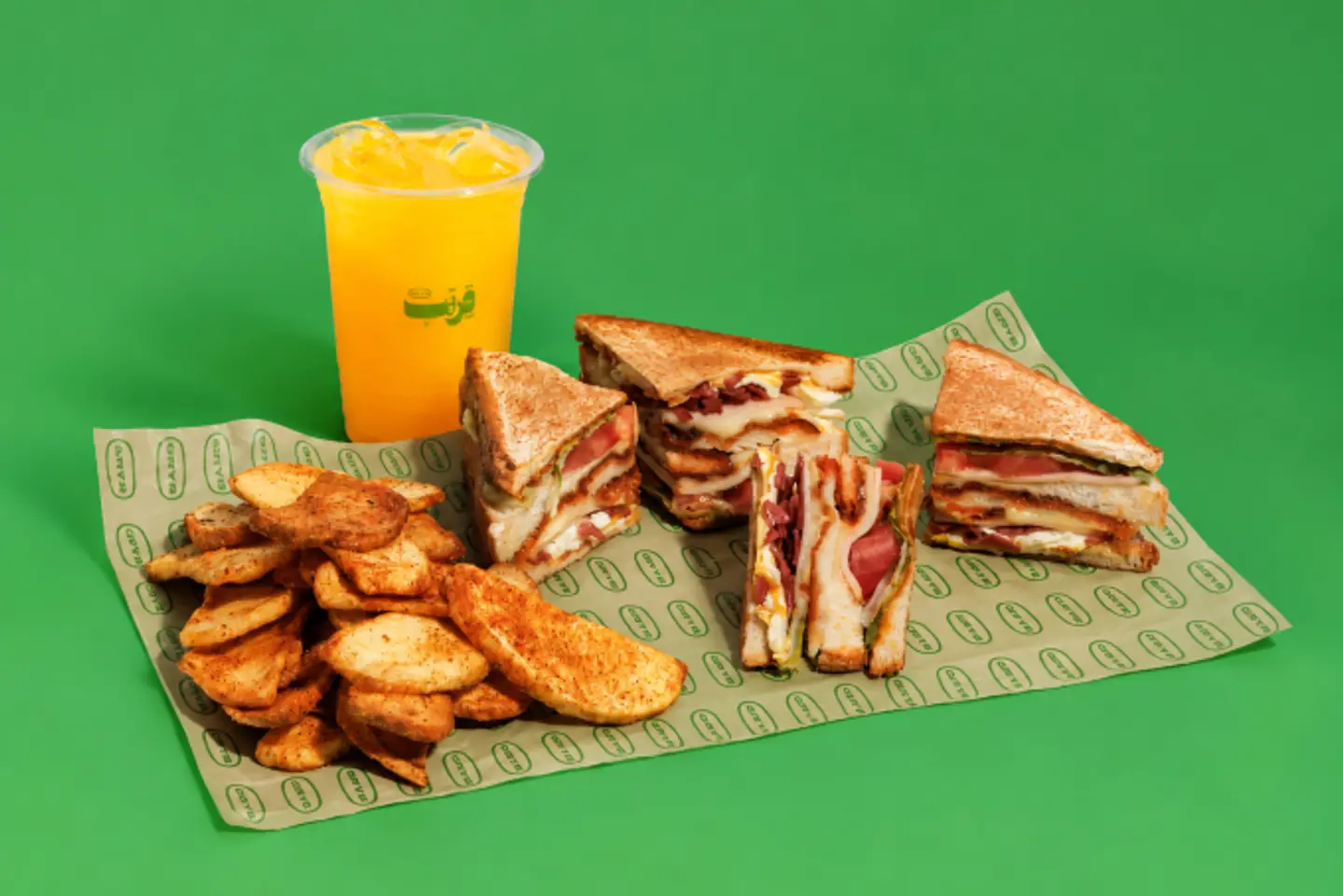 Club Sandwich With Orange Juice