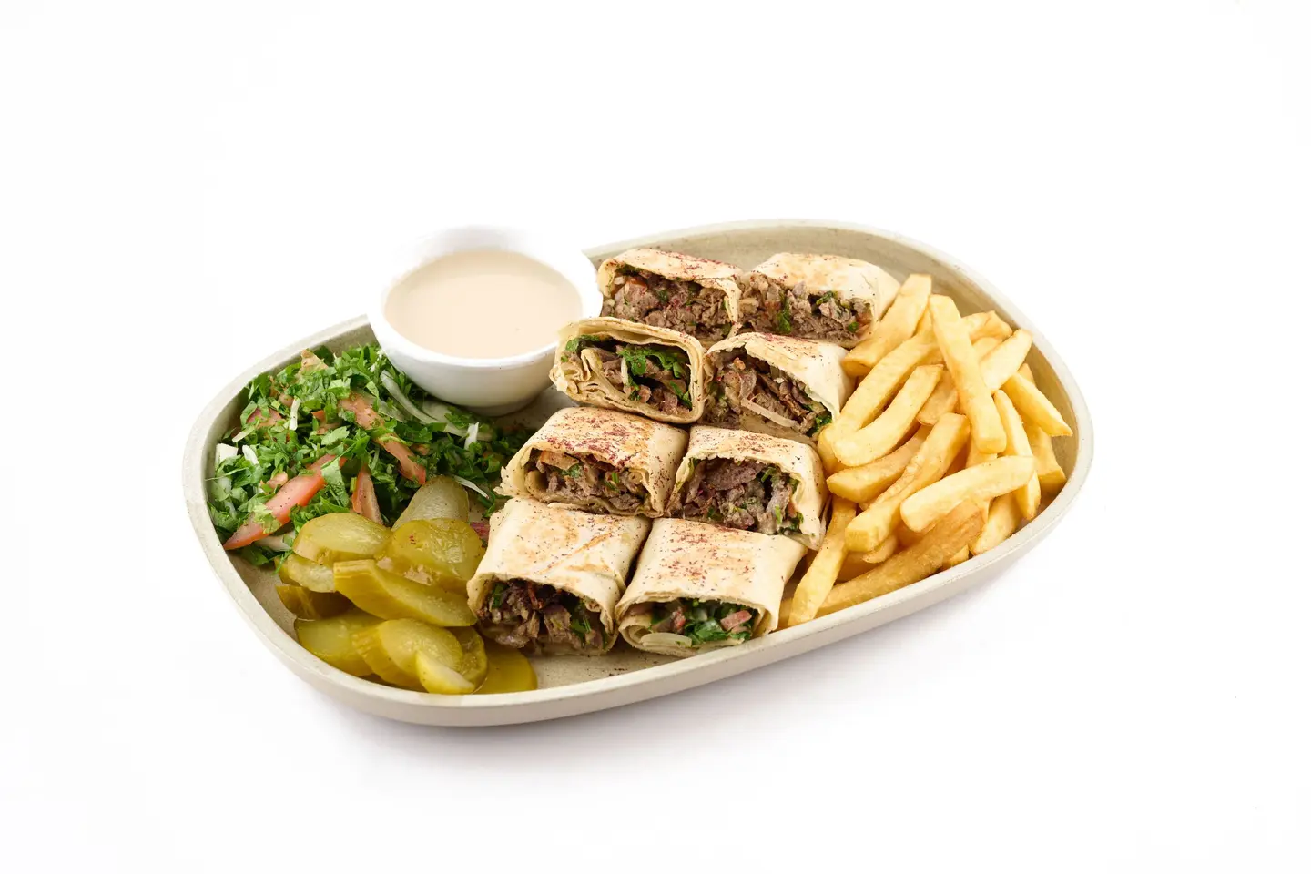 صحن شاورما لحم صاج