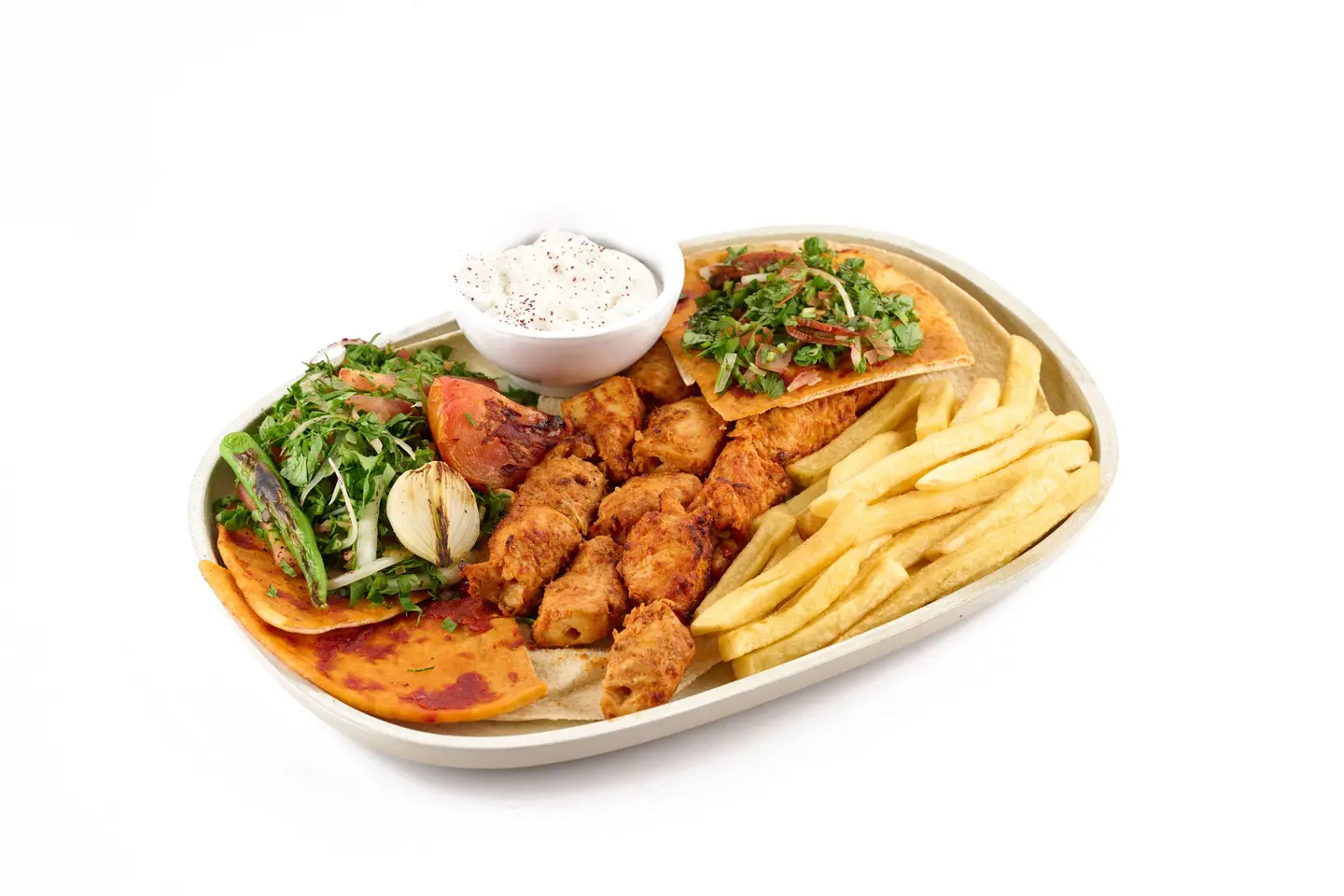 صحن طاووق احمر