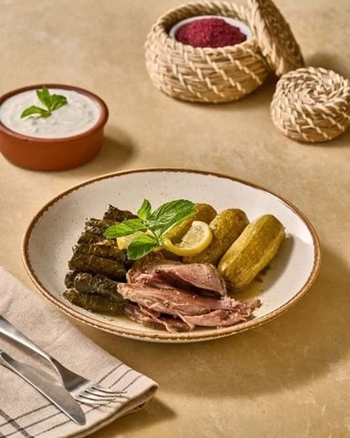 Lamb Zucchini & Vine Leaves