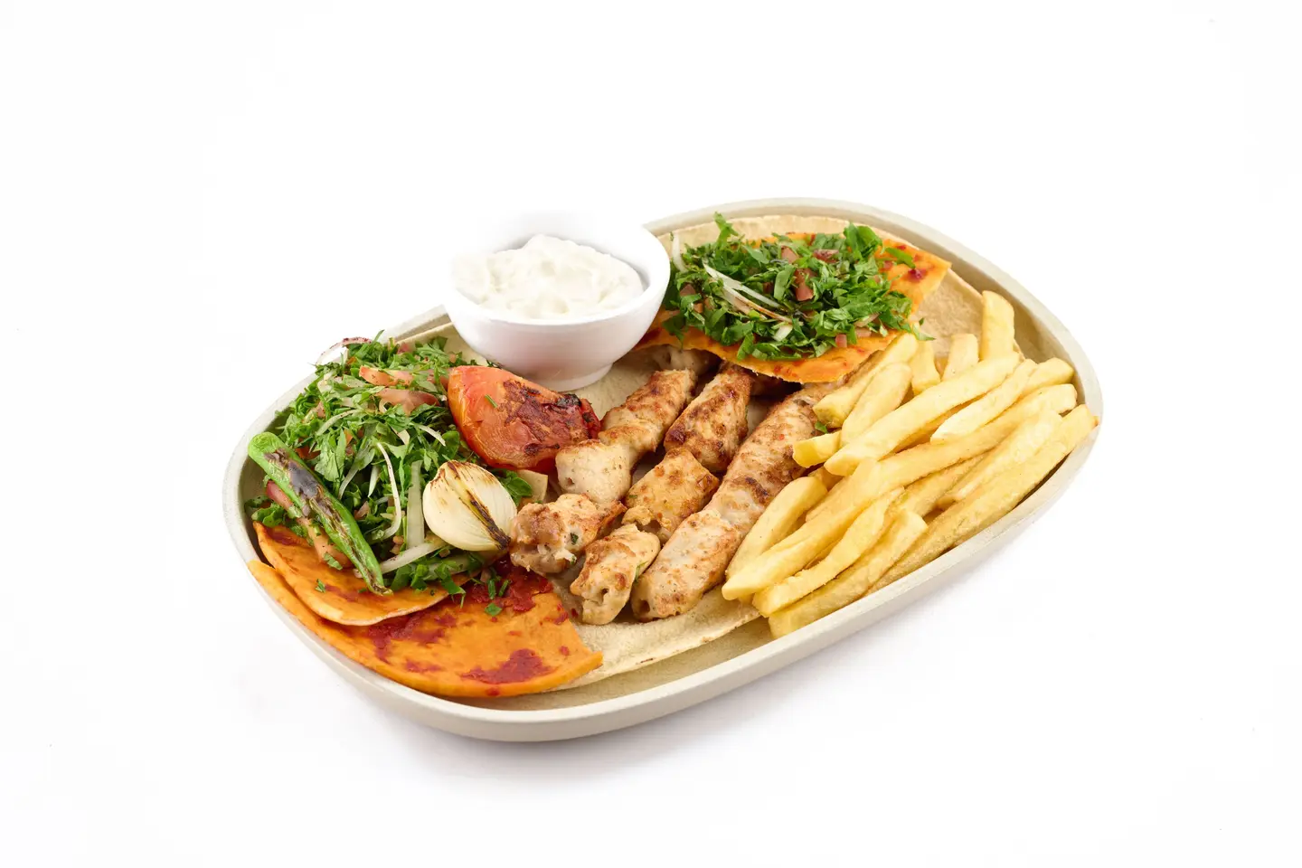 صحن طاووق ابيض