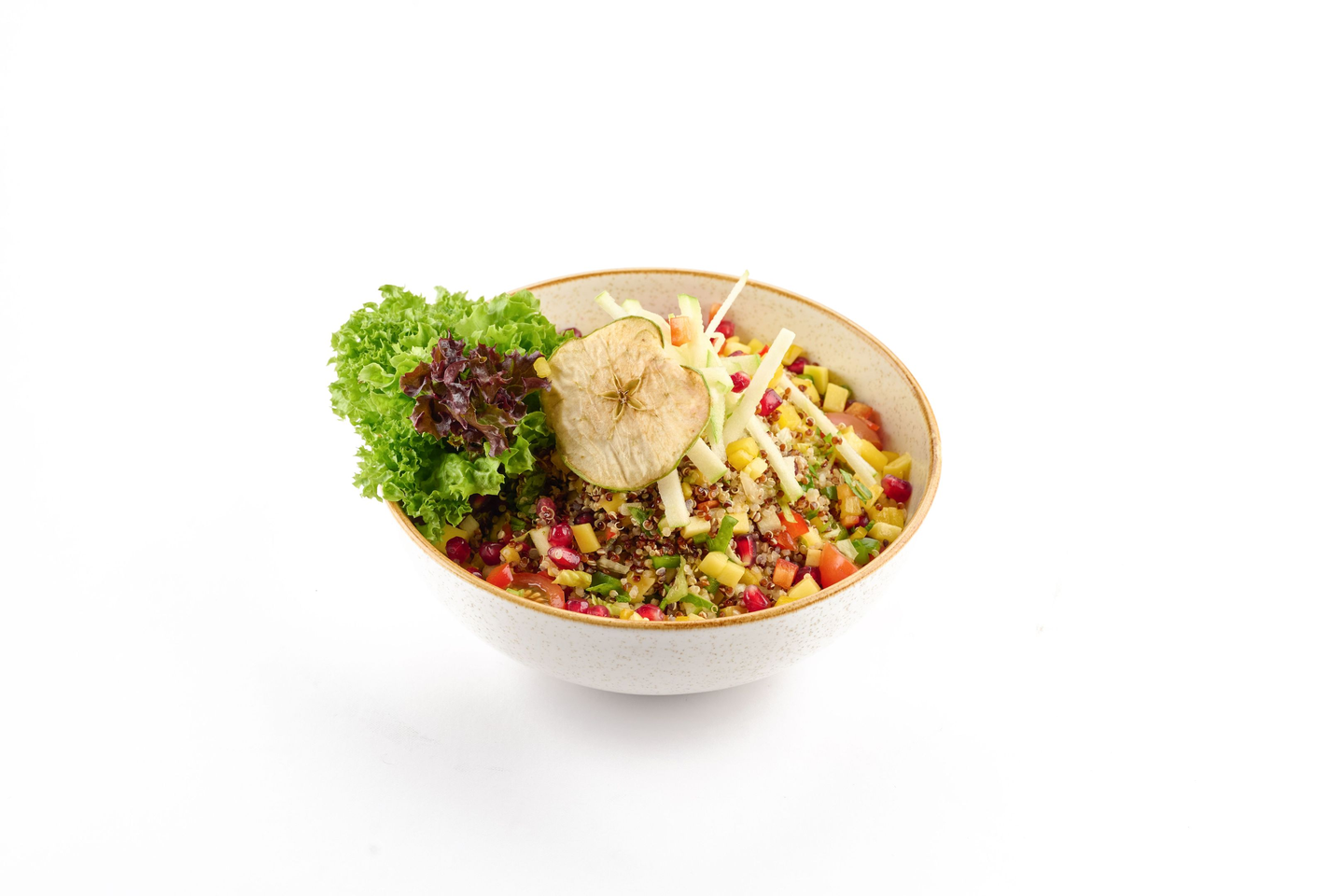 سلطه الكينوا مع التفاح والرمان