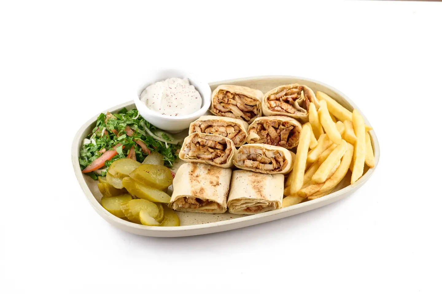 صحن شاورما دجاج صاج