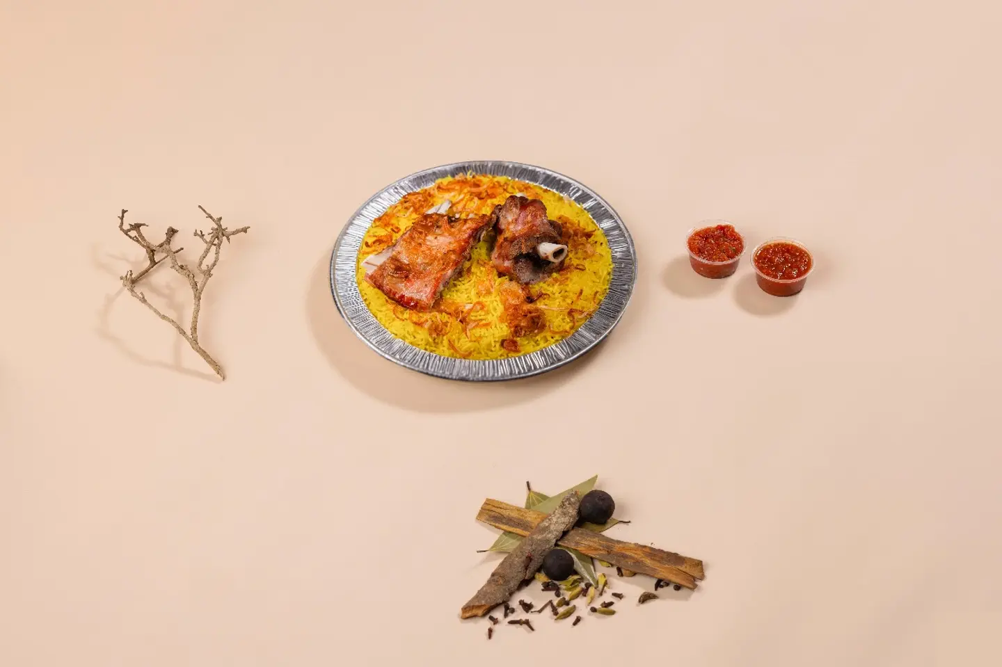 Asado With Yellow Smoked Rice