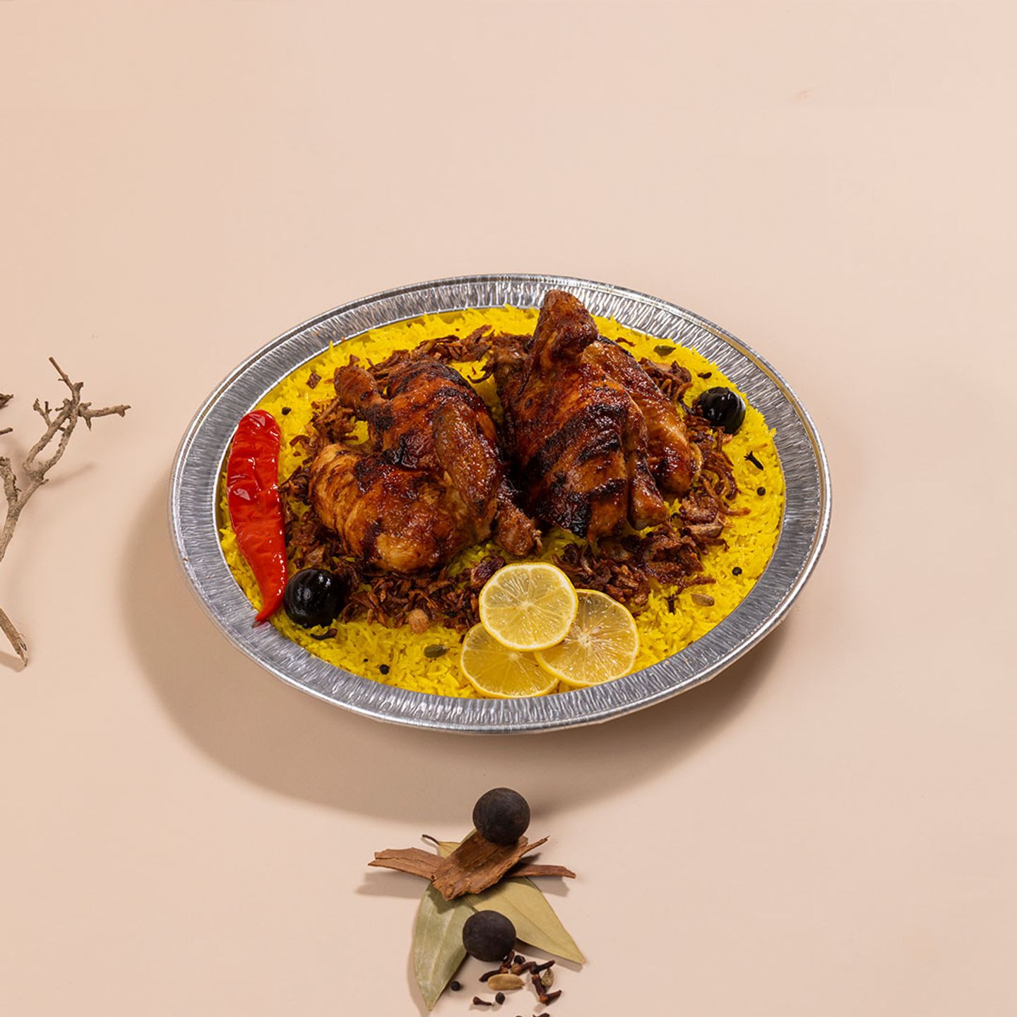 Classic Chicken With Yellow Smoked Rice   Whole