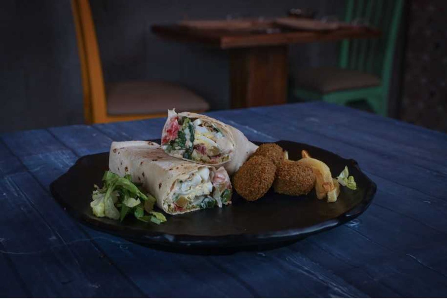 Falafel Sandwich With Chickpeas Saj