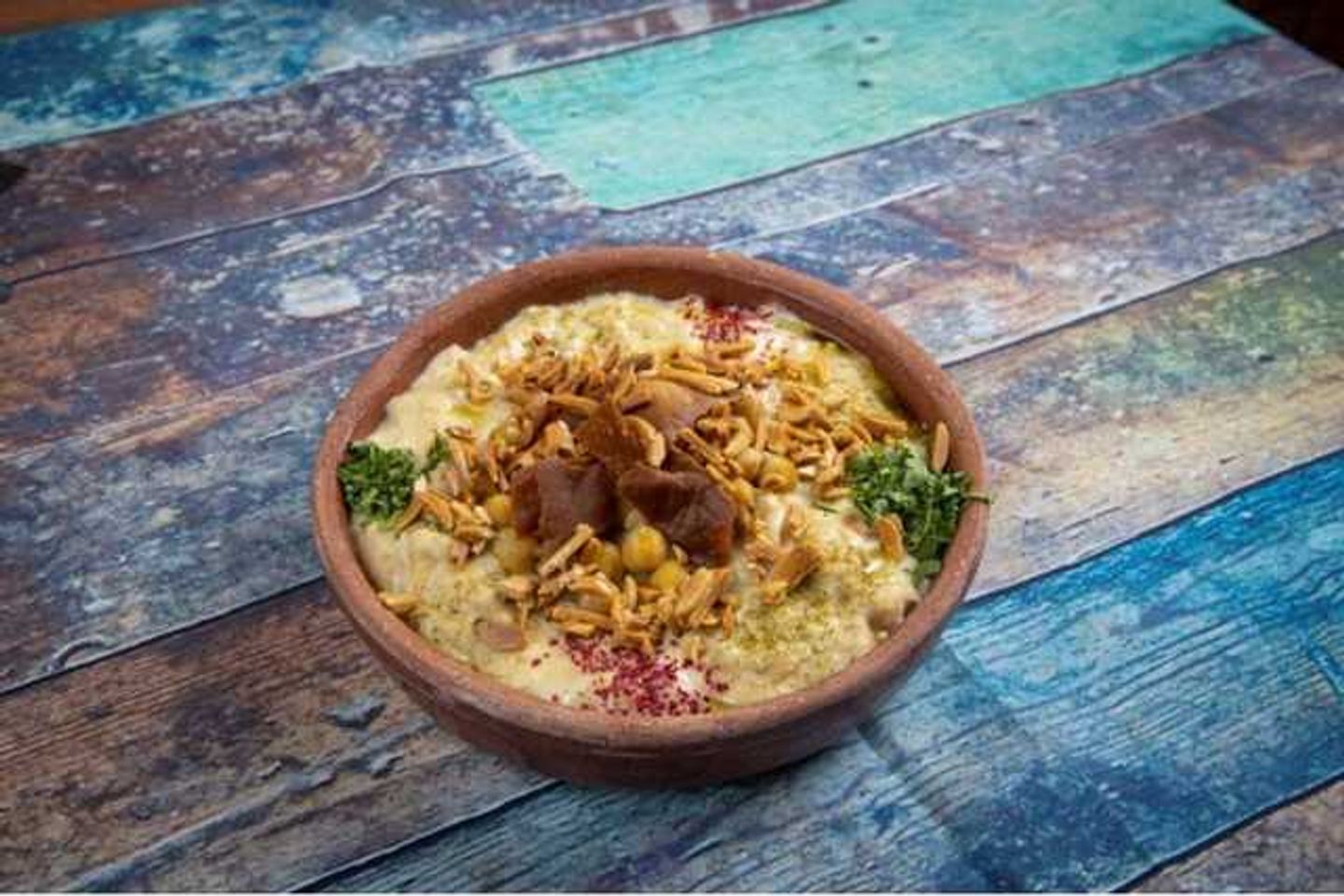 Hummus Fattah With Almonds