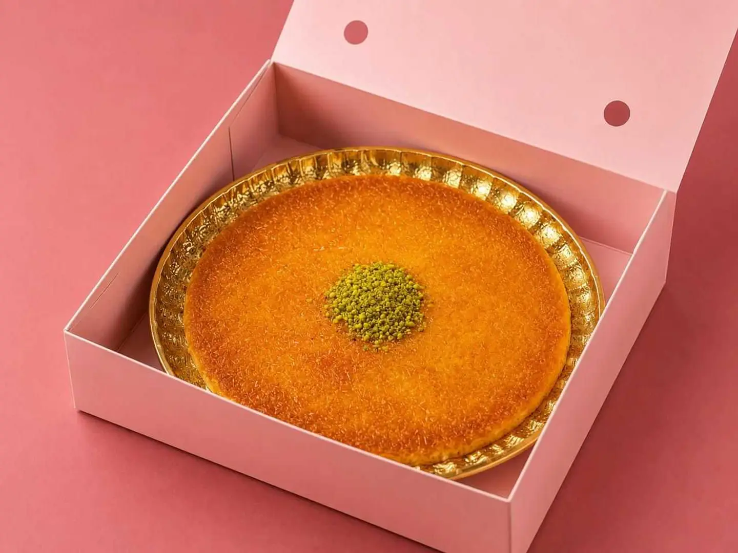 Kunafa With Cream And Syrup