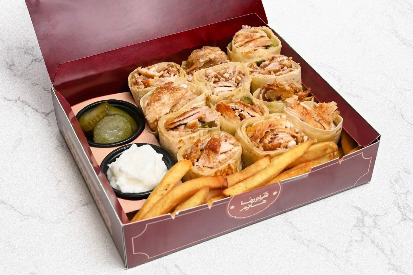 دبل شاورما دجاج عربي
