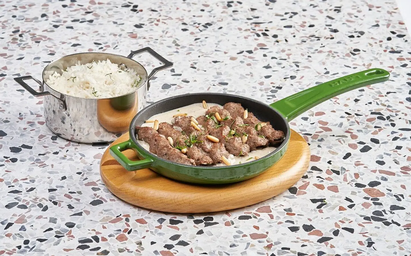Kabab Bl Tahina And Rice
