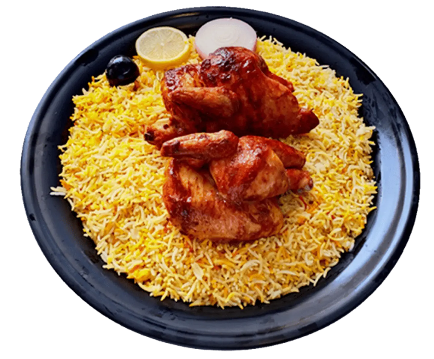حبة دجاج شواية مع ارز مندي