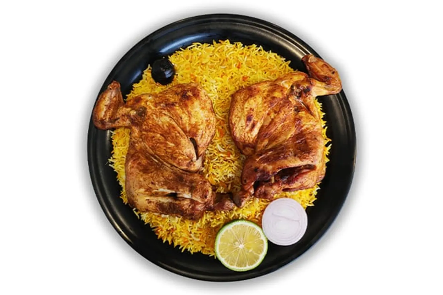 حبة دجاج مظبي مع ارز مندي