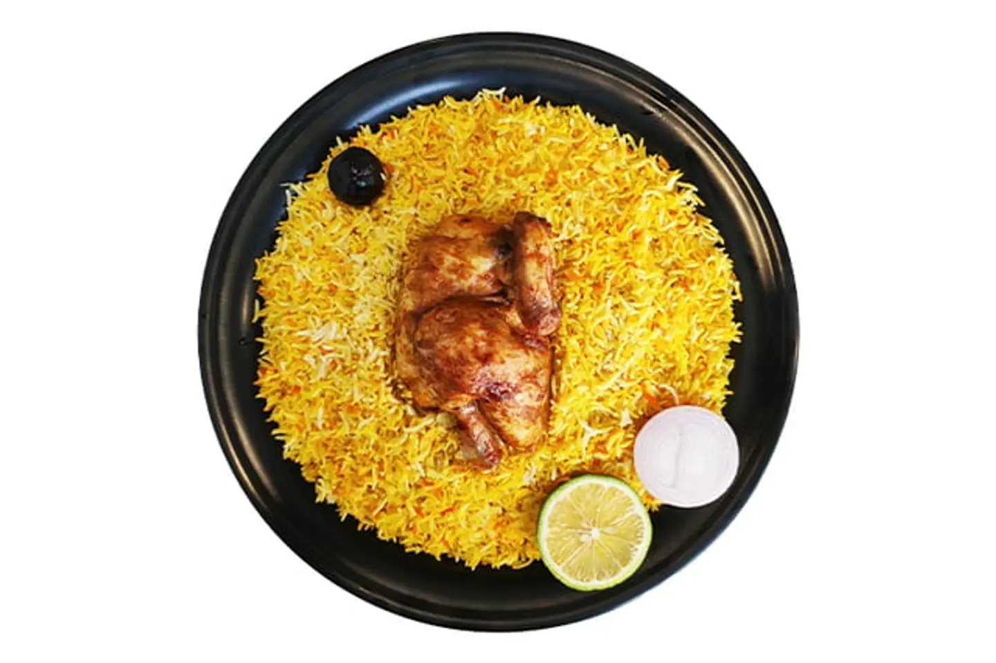 نصف دجاج شواية مع ارز مندي