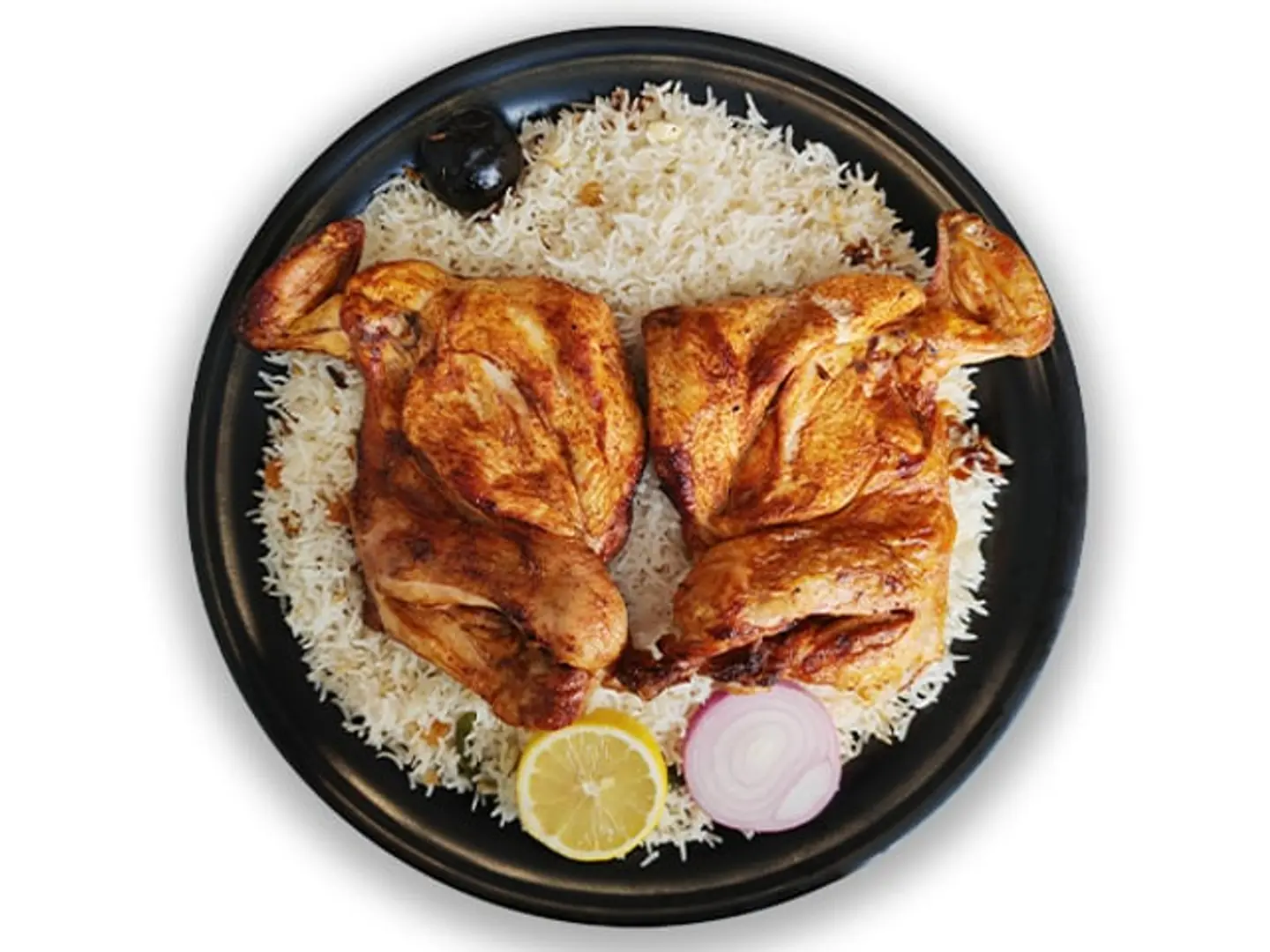 حبة دجاج مظبي مع ارز بيشاور