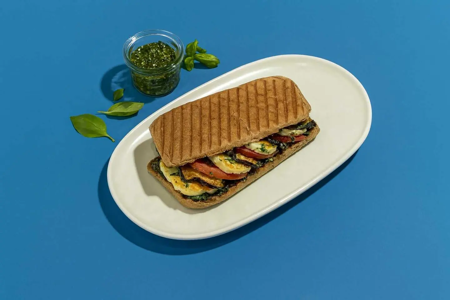 Eggplant & Halloumi Sandwich