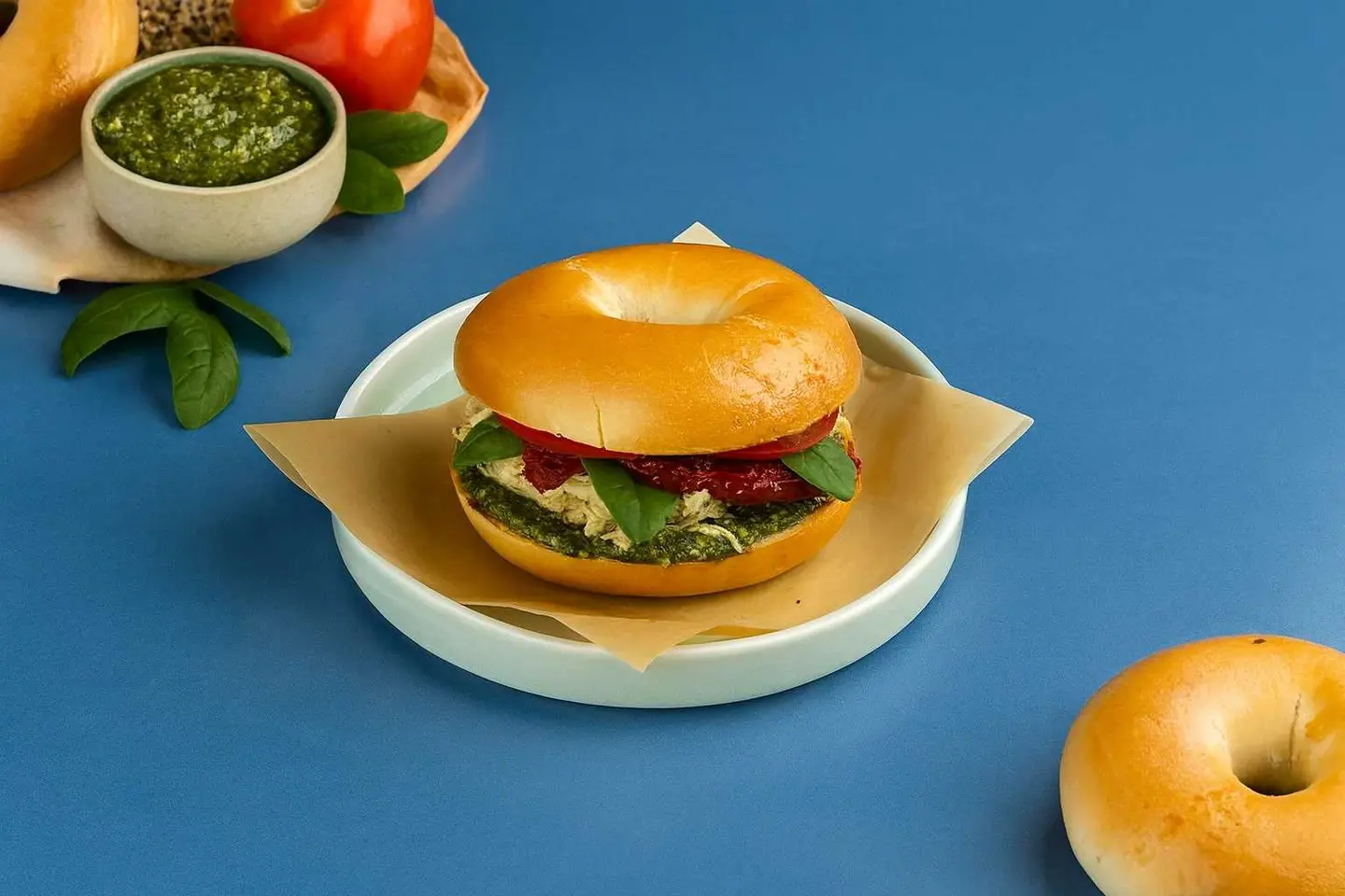 Chicken Pesto Bagel