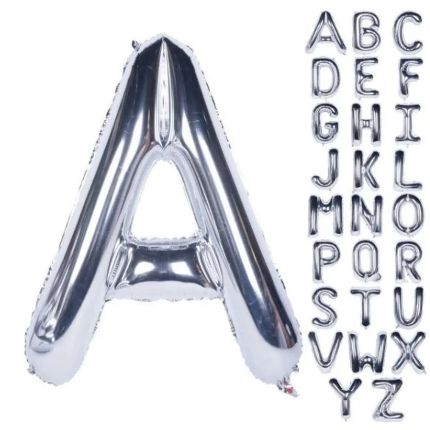 32 Inch Large Silver Letter Balloon Helium Gas Inflation