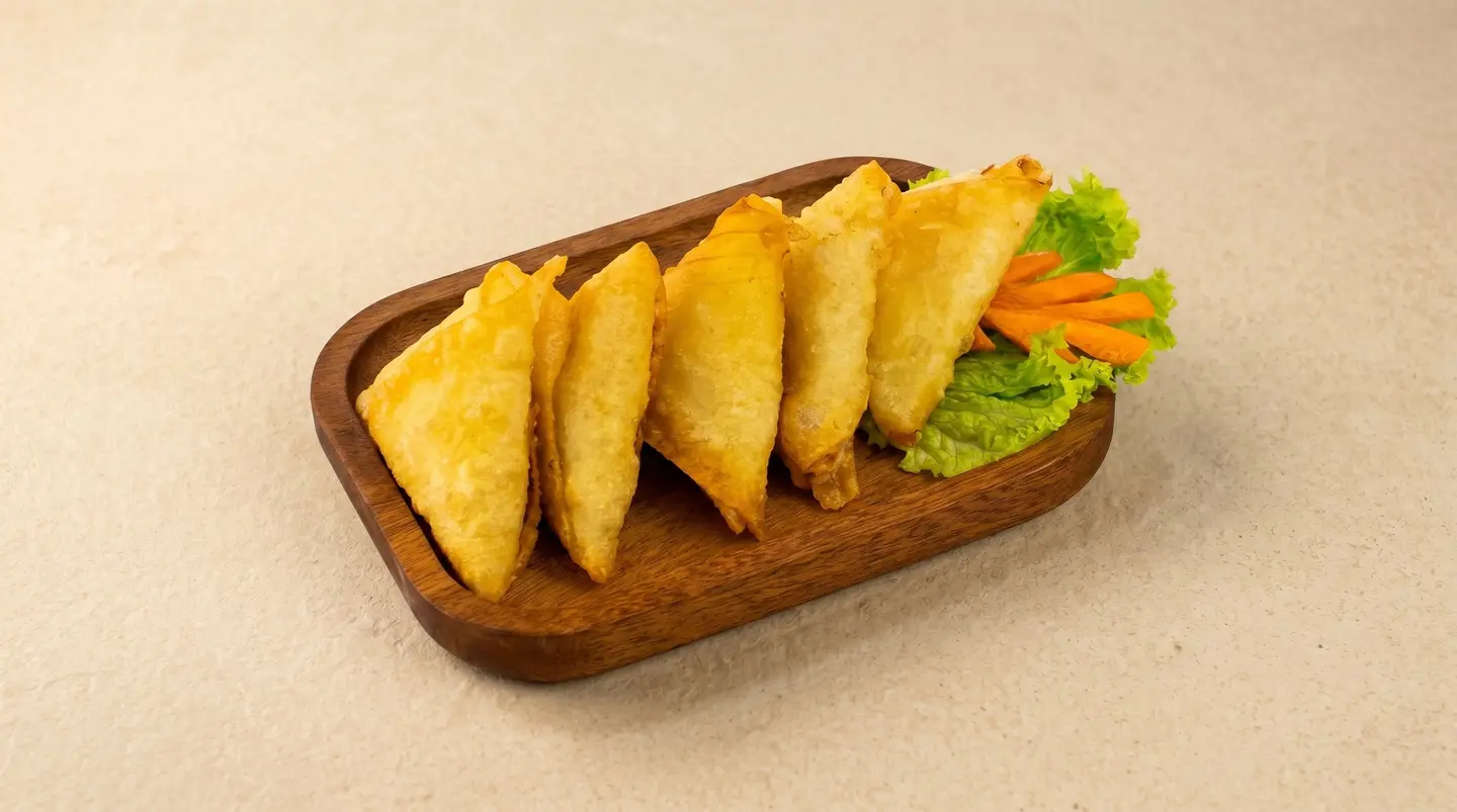 Cheddar Egg Samosa