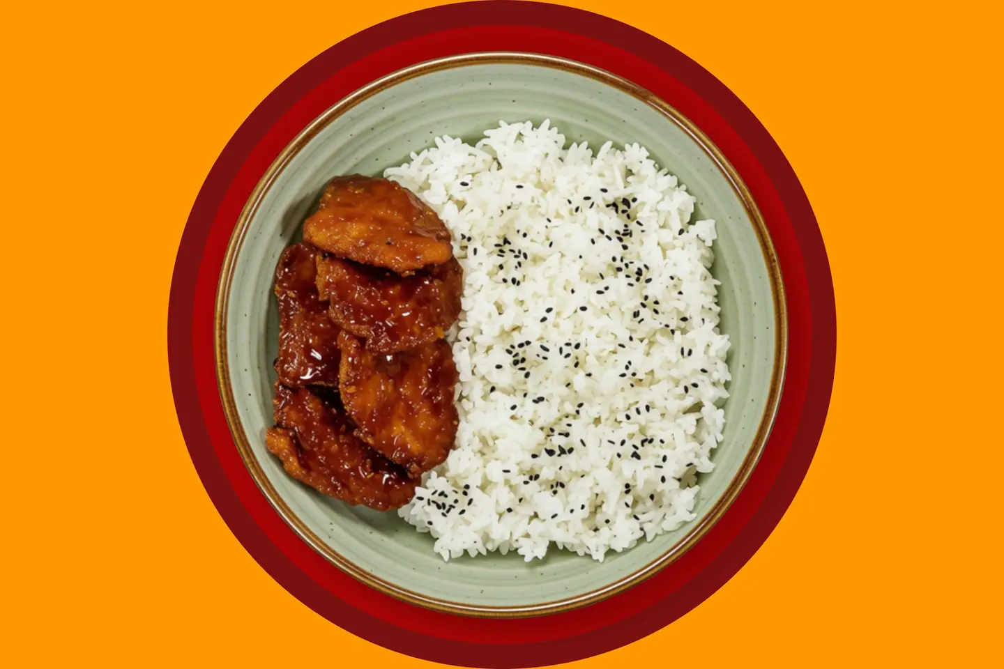 دجاج بالصلصة الكورية وأرز