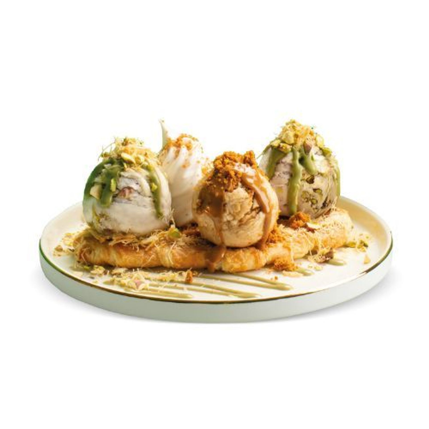Pistachio Lotus Pressed Croissant