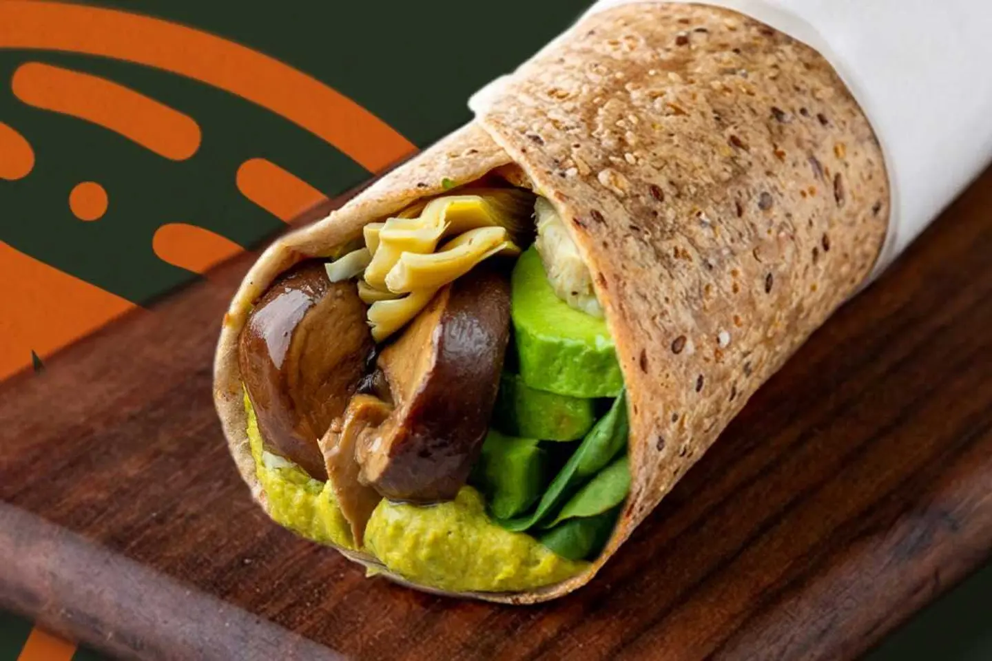 بورتوبيلو مع خرشوف و حمص بالبيستو