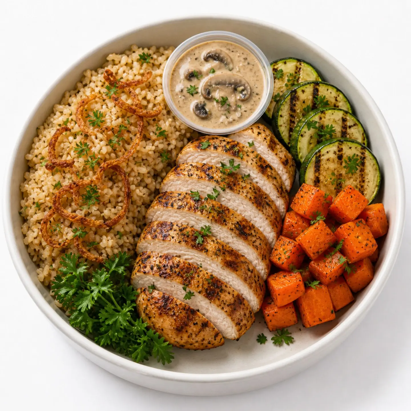Chicken Mushroom Medley Bowl