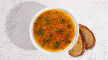 شوربة العدس البني