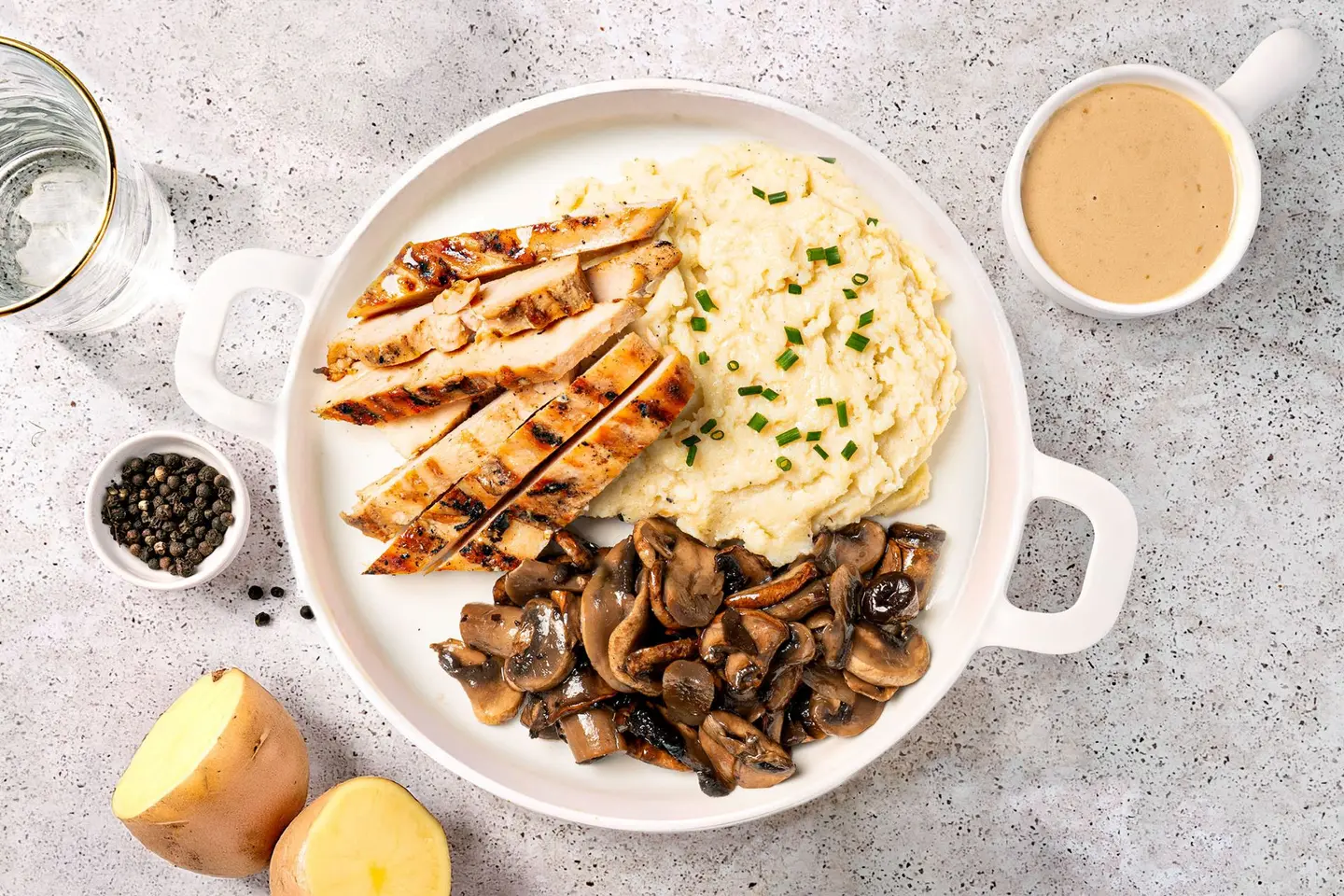 Chicken Mushroom Medley Bowl