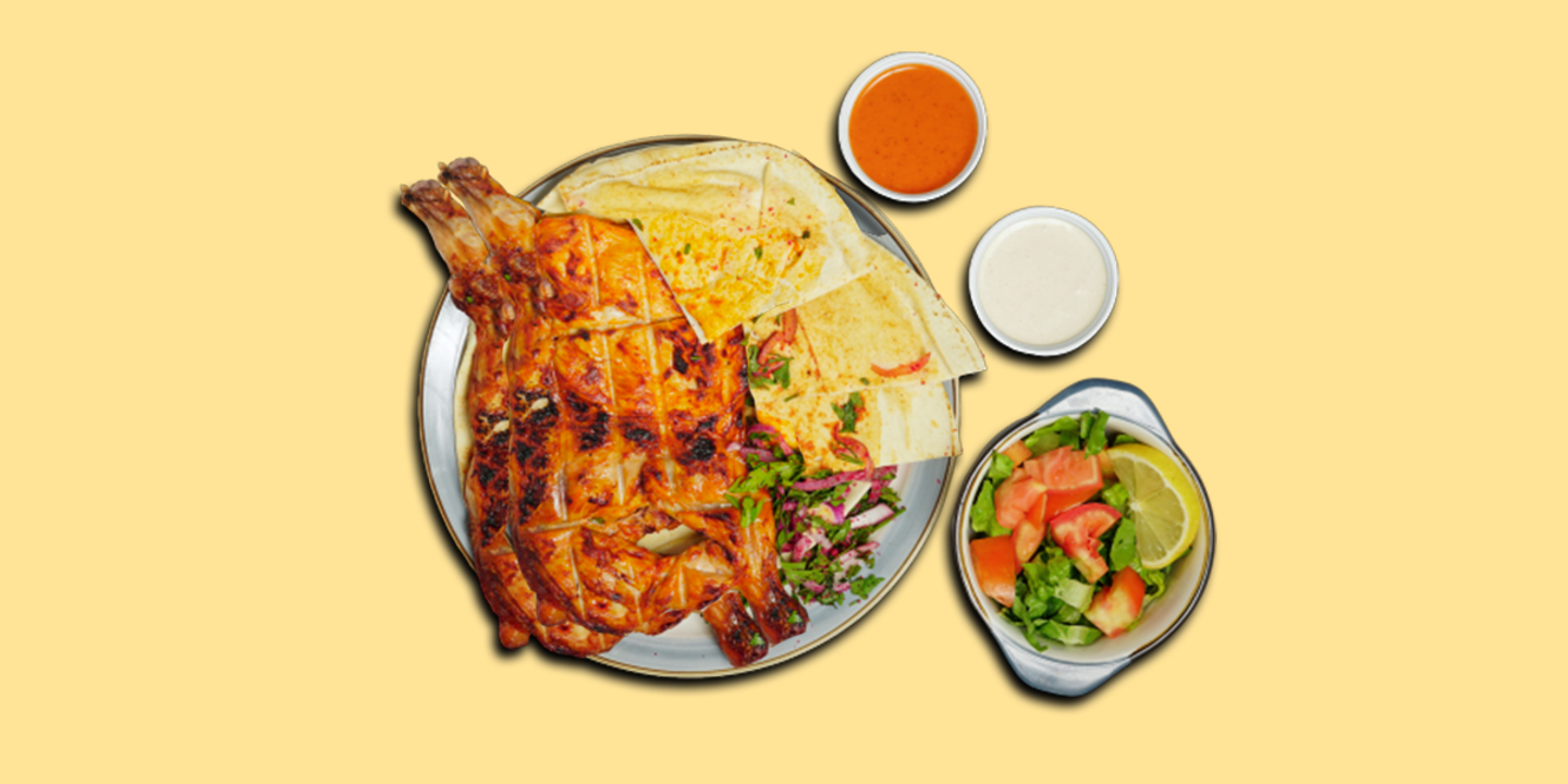 حبة دجاج على الفحم