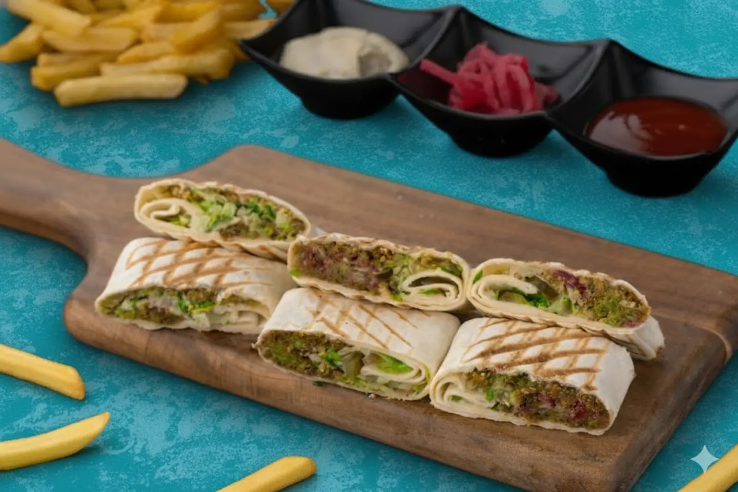 Arabic Stuffed Falafel Meal