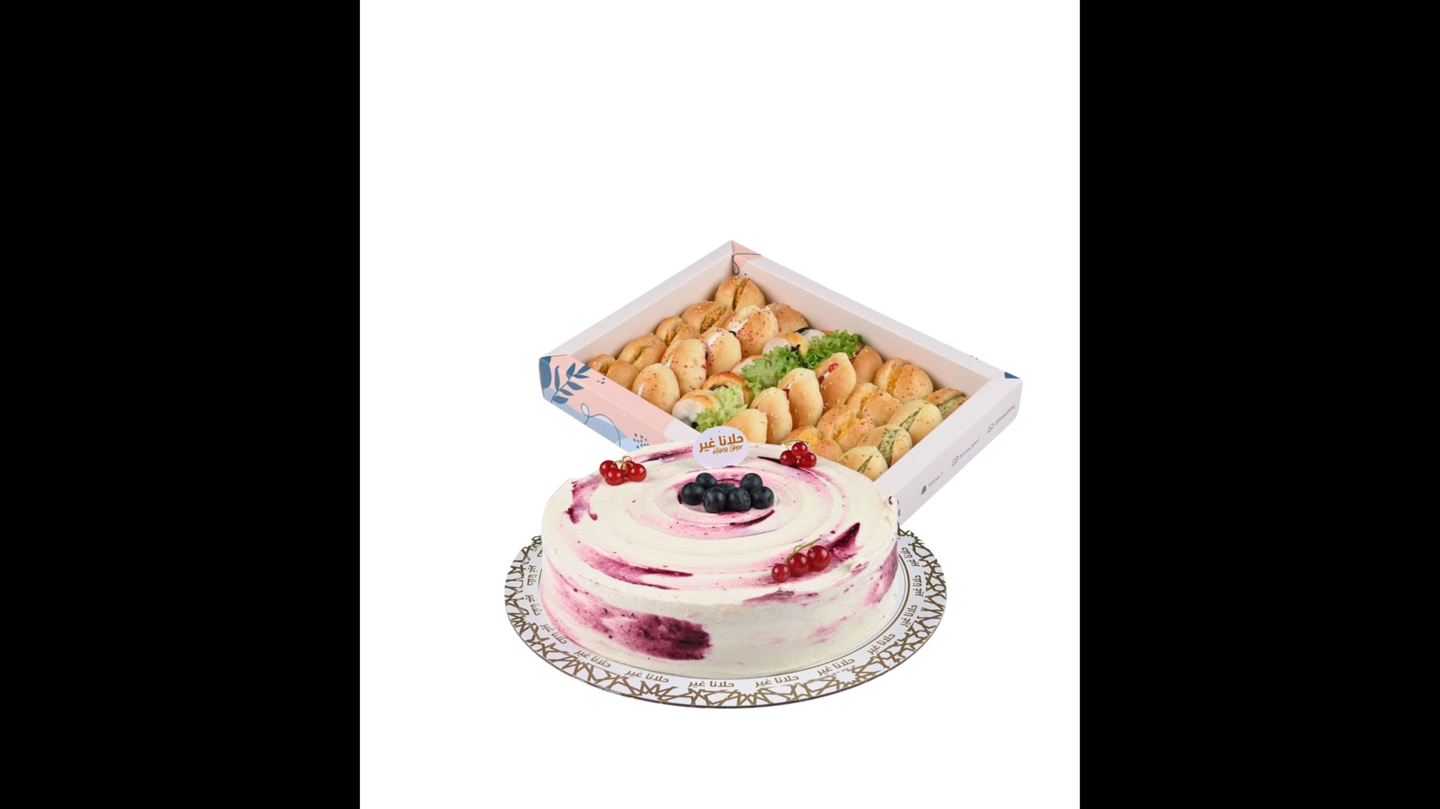 عرض كيكة البلو بيري والفطائر