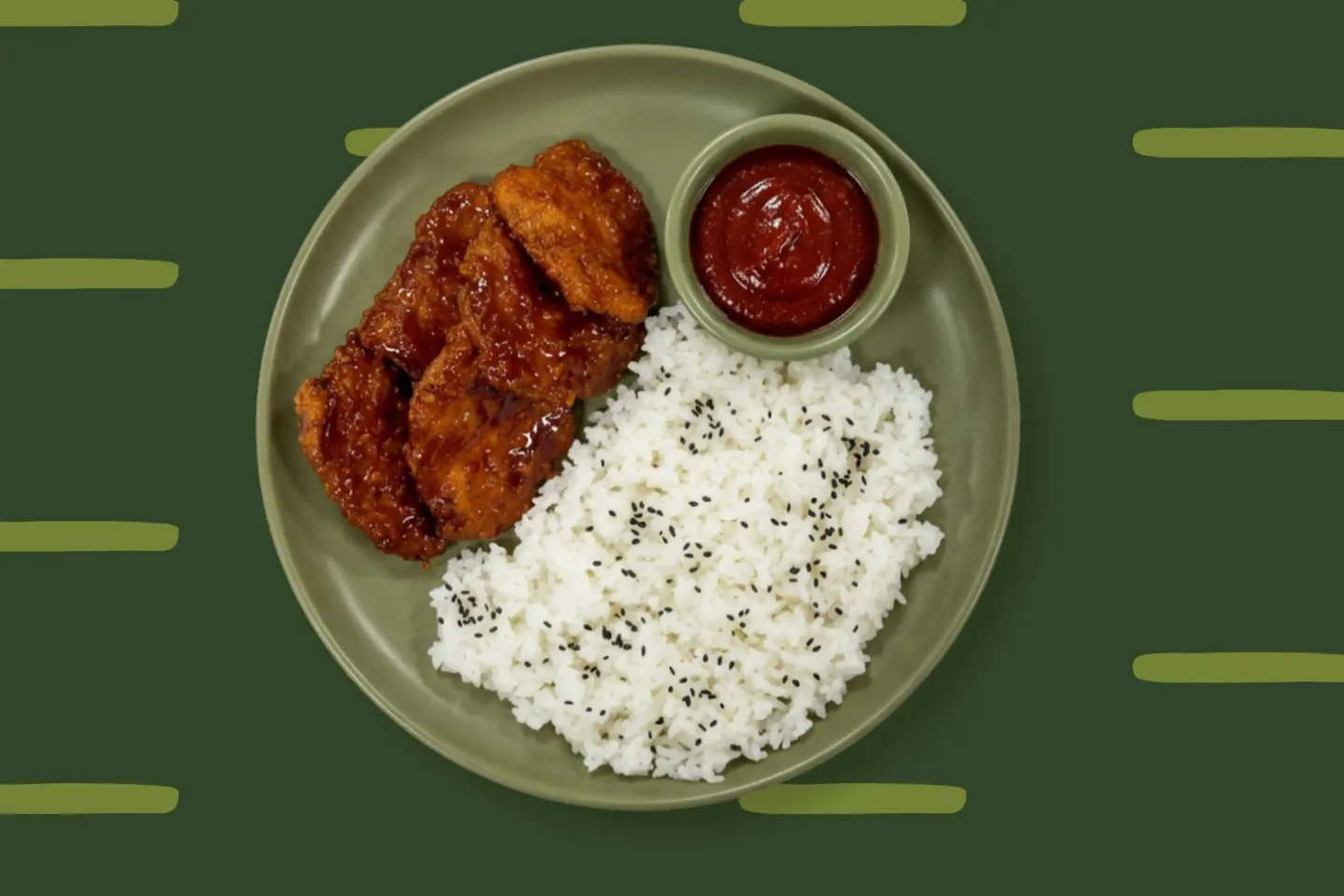 Korean Chicken With Rice