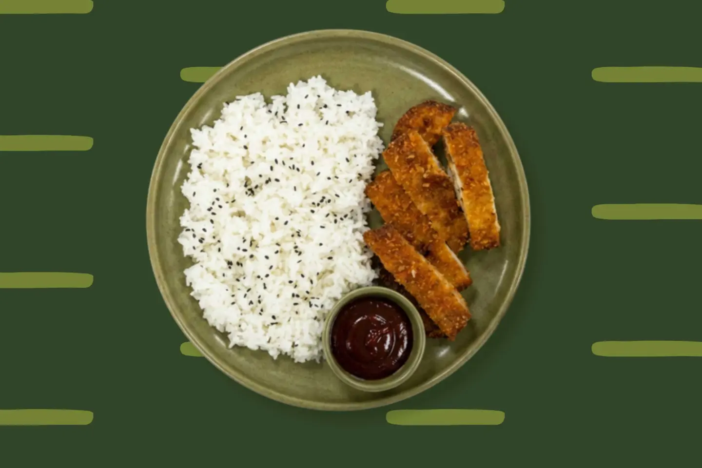 Fried Chicken Breast With Rice