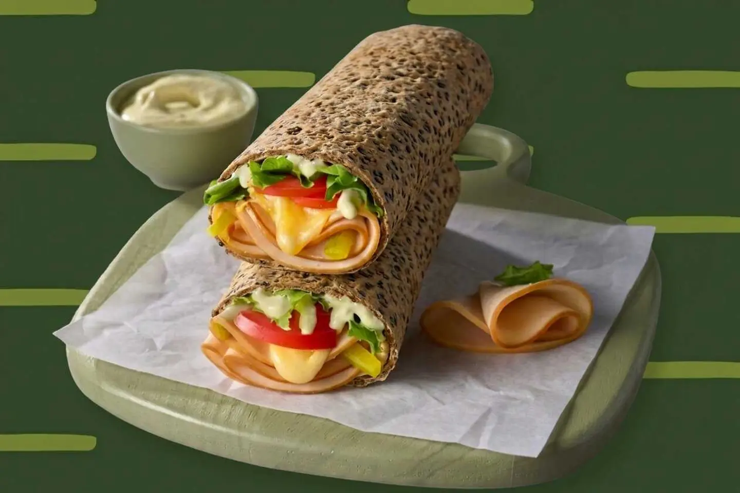 Low Cal Turkey & Cheese Wrap In Protein Dough
