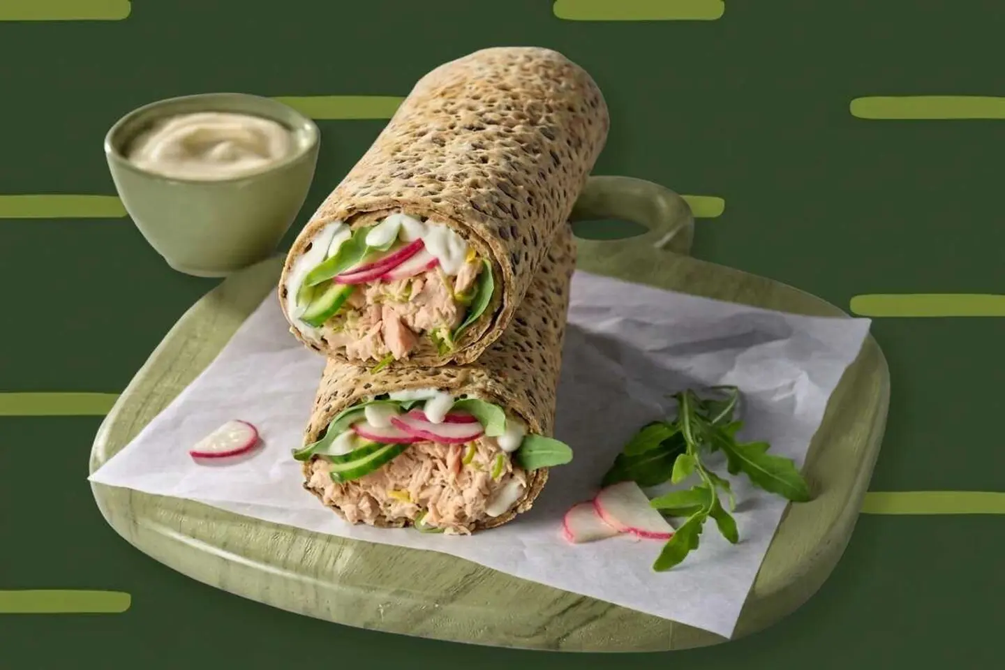 Low Cal Tuna Wrap In Protein Dough
