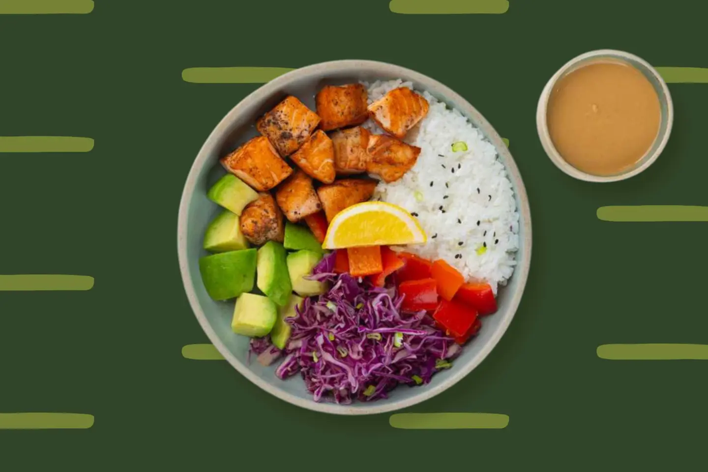 Salmon Cubes Bowl