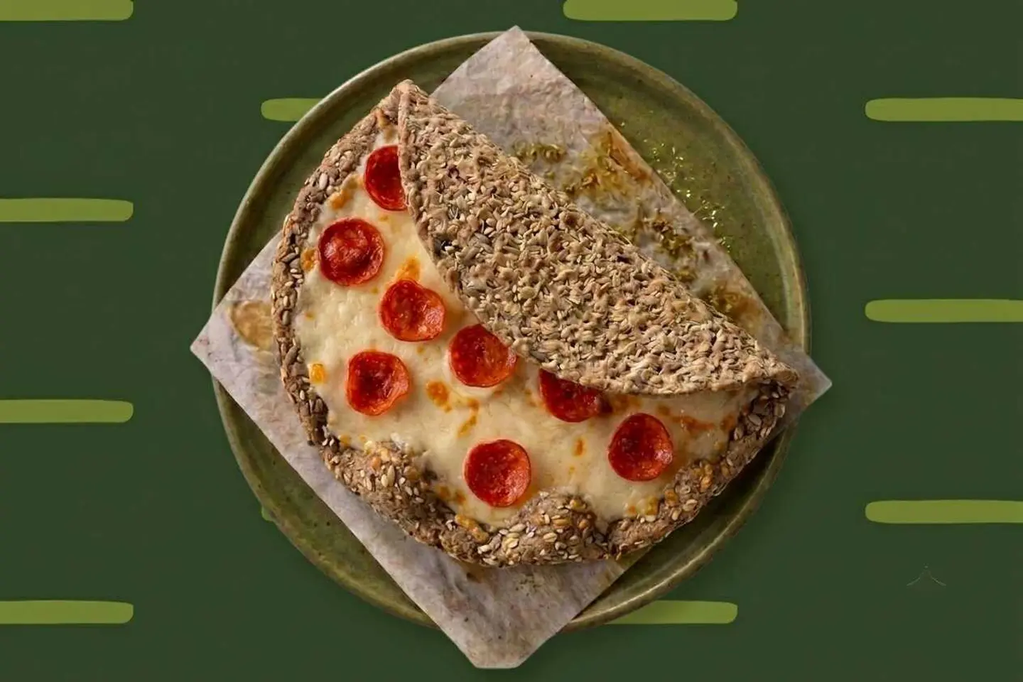 Akkawi Pepperoni Manakeesh In Protein Dough