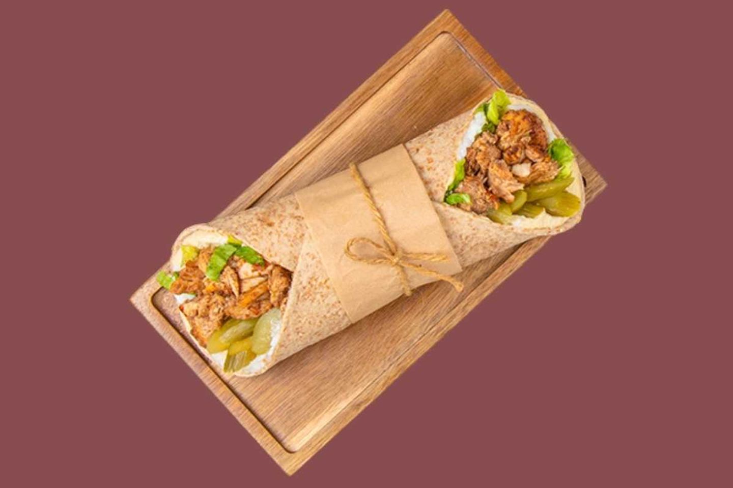 Chicken Shawarma And Hummus Wrap