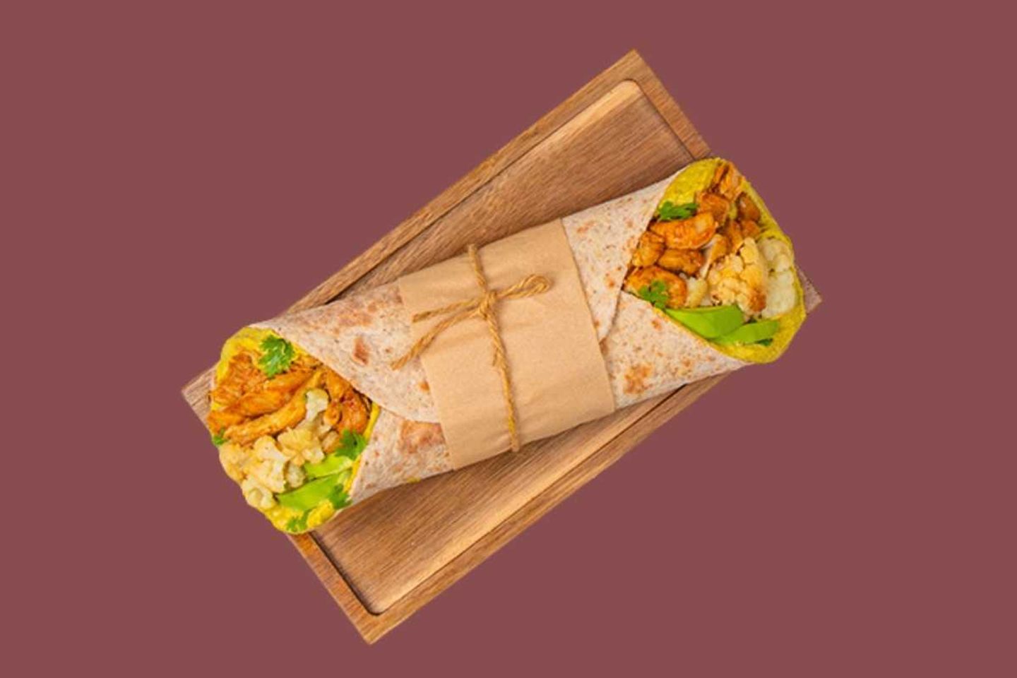 Chicken Tikka & Curry Hummus Wrap